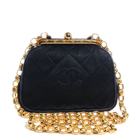 chanel black small satin evening bag|mini micro 31 bag Chanel.